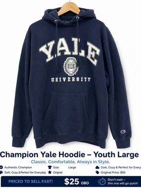 Yale Bundle Champion Pullover Hoodie Sweatshirt Large & XL Tye-Dye T-Shirt